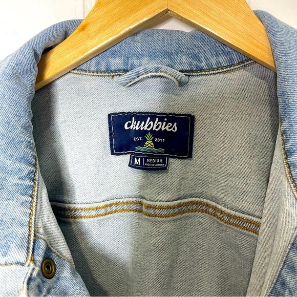 Chubbies Trucker Jean Jacket Light Acid Washed Blue 651 - Picture 4 of 8